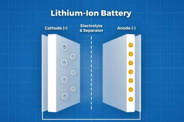 Apa prinsip kerja baterei lithium?