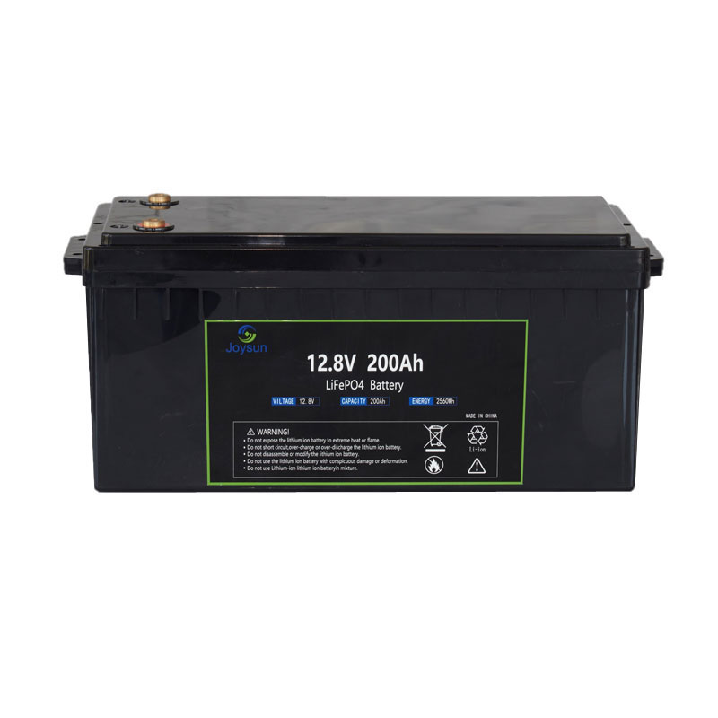 LFP 12.8V 200Ah 2560Wh LiFePO4 Baterei BMS Built-in